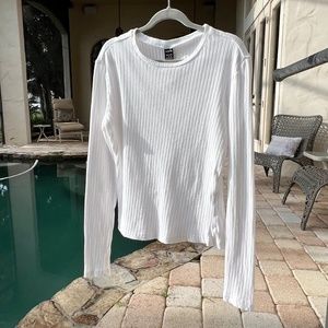 Long-Sleeve Cream Top